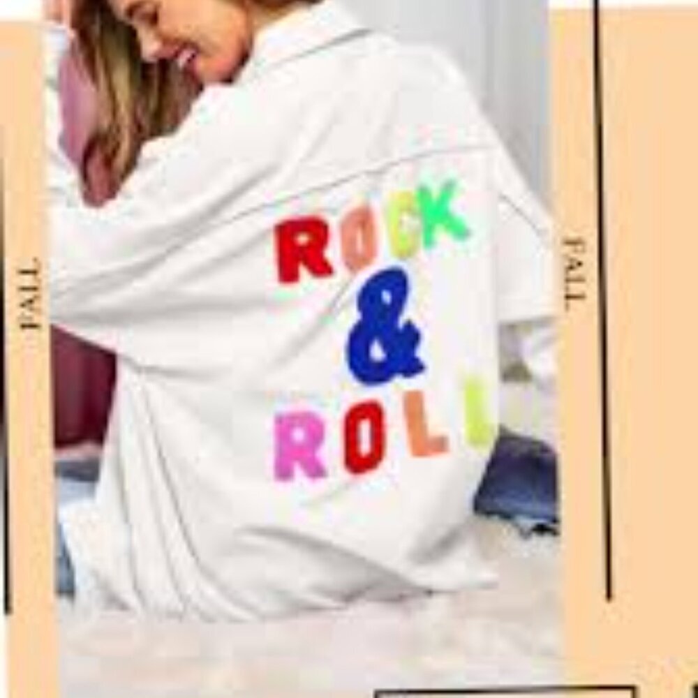 NWT Davi & Dani Rock & Roll Fringe Hem Snap Butto… - image 1